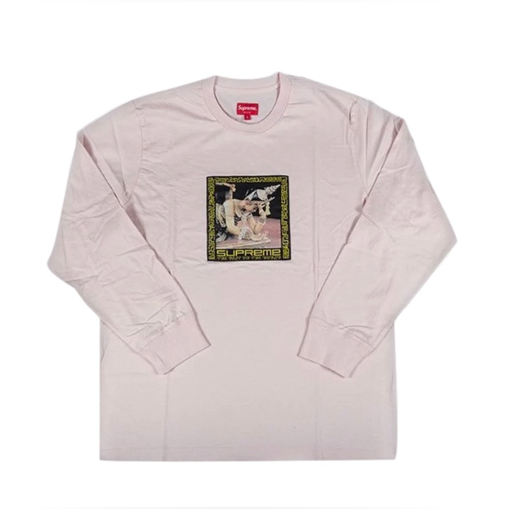 Supreme Best In The World Long-Sleeve T-Shirt 'Pink'